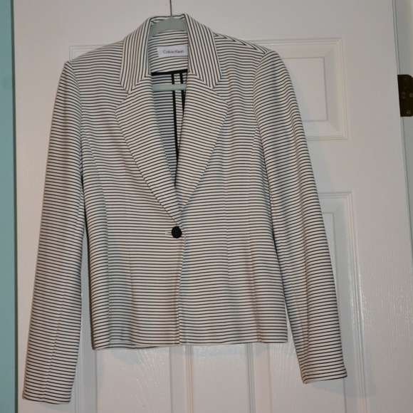 Calvin Klein Jackets & Blazers - Calvin Klein Horizontal Striped Blazer